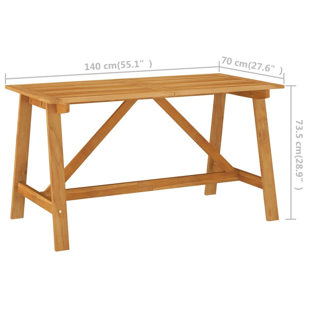Garden Dining Table Solid Acacia Wood Oil Finish Indoor Outdoor Furniture