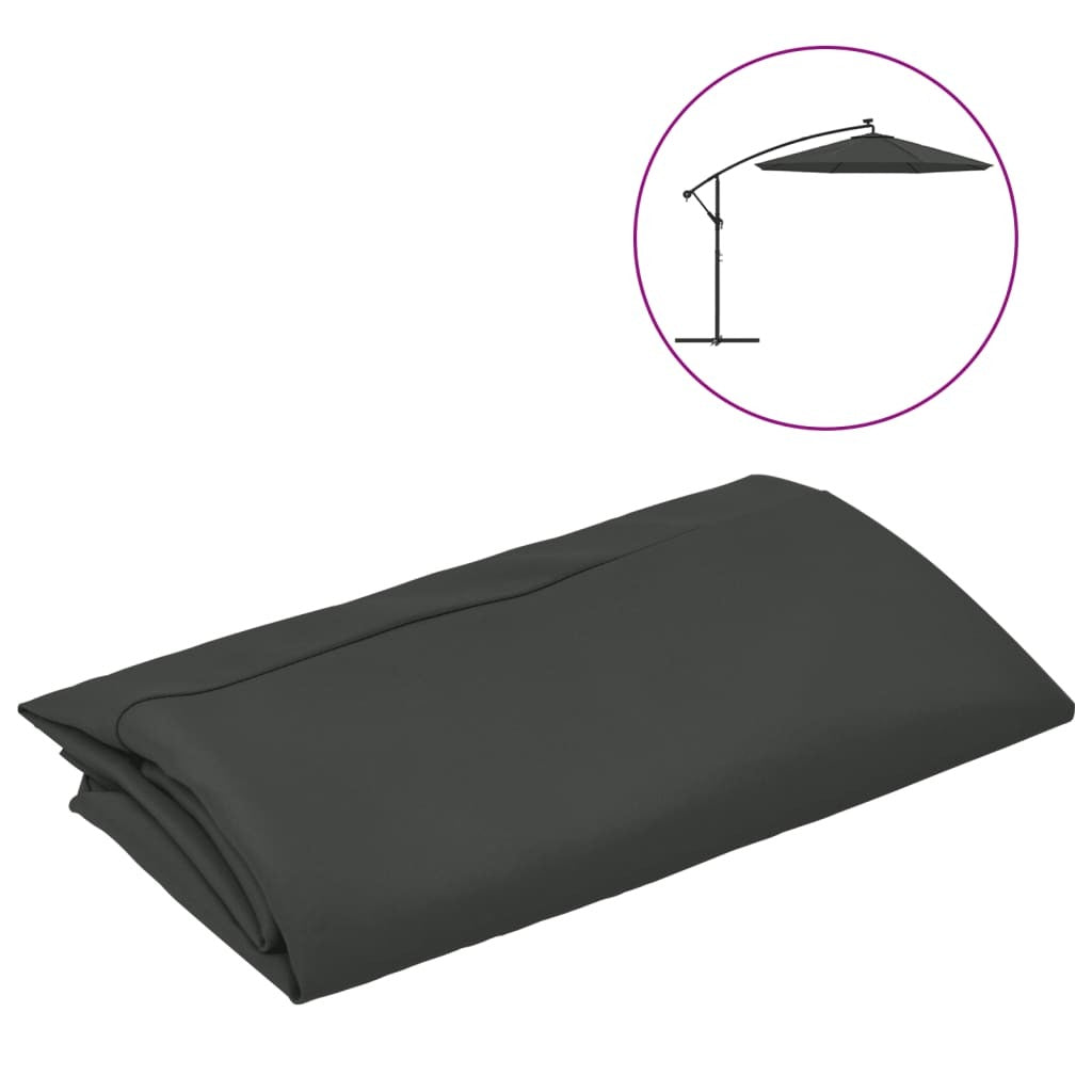 Replacement Cantilever Umbrella Fabric UV Protective Polyester 300cm Anthracite