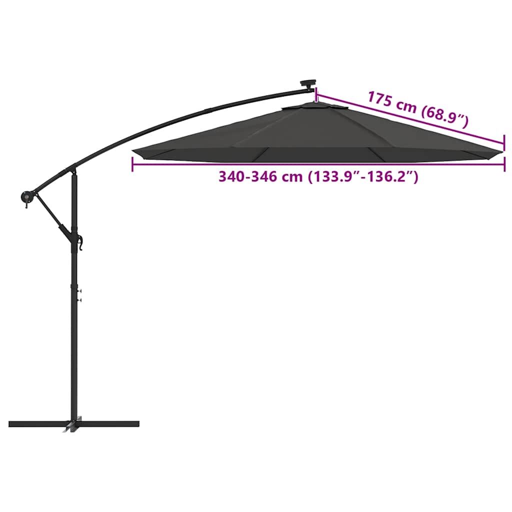 Replacement Cantilever Umbrella Fabric UV Protective Polyester 350cm Anthracite