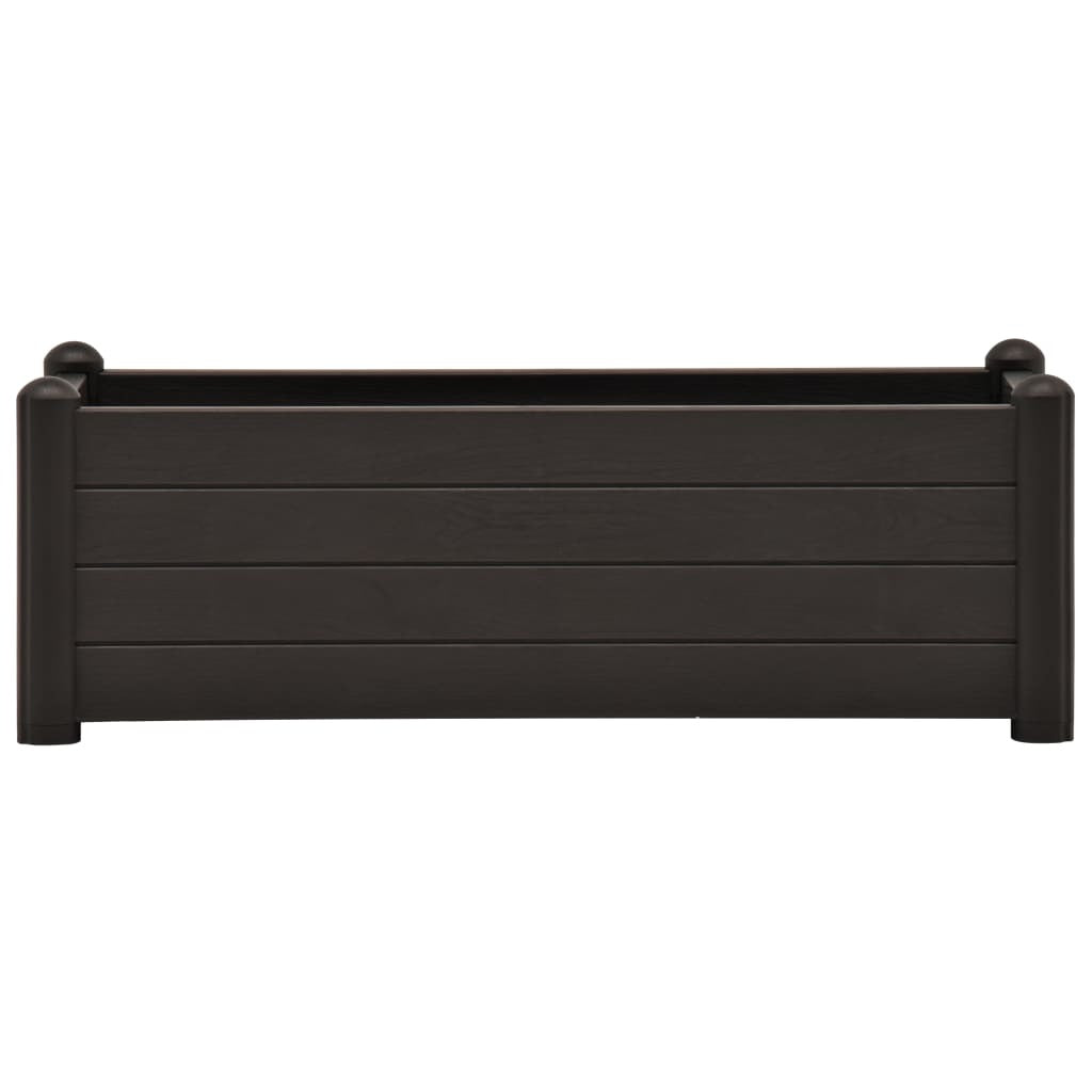 Garden Raised Bed Planter PP Weather Resistant 100x43x35cm Anthracite