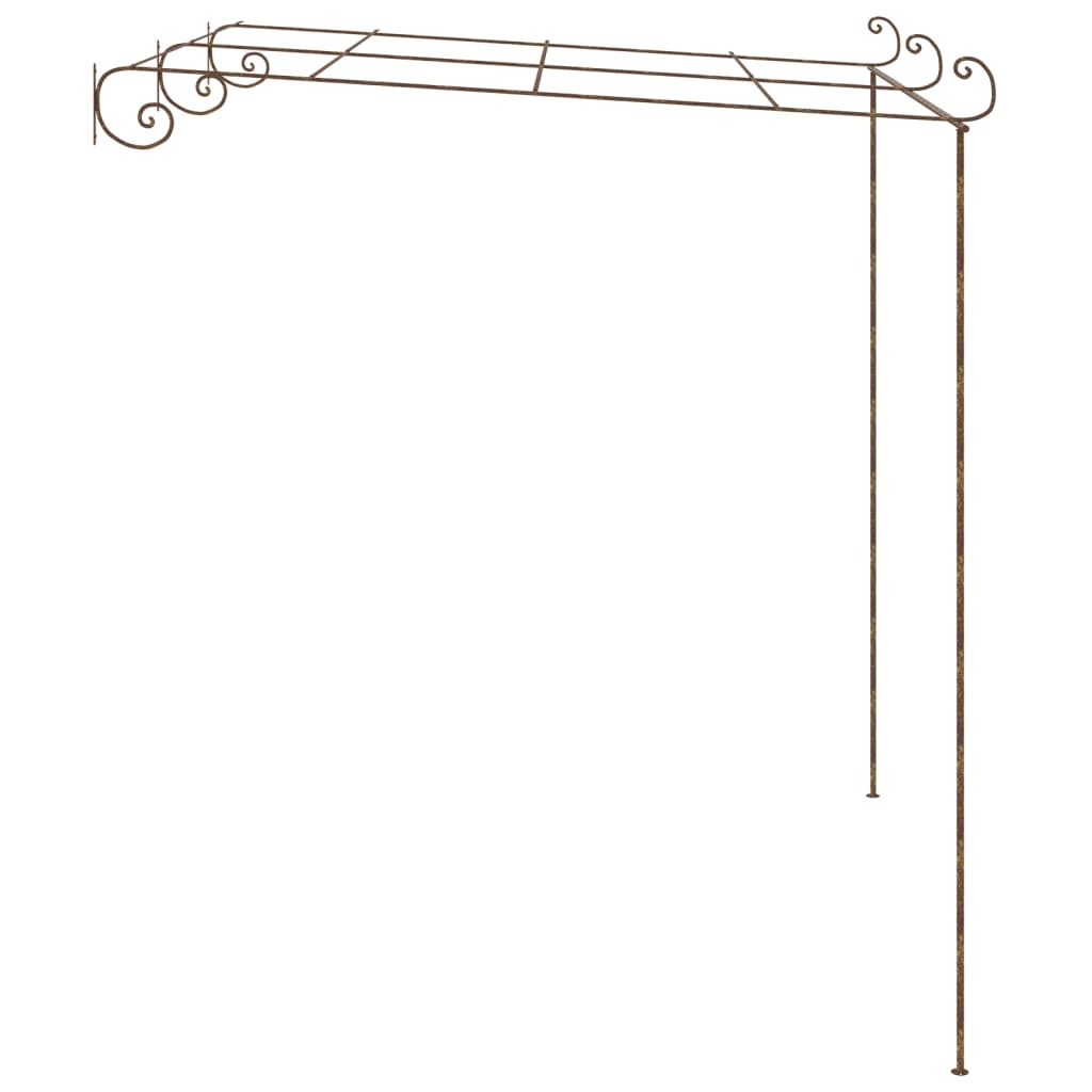 Garden Pergola Iron Wrought Climbing Plants Shade Arbour 3x3x2.5m Antique Brown
