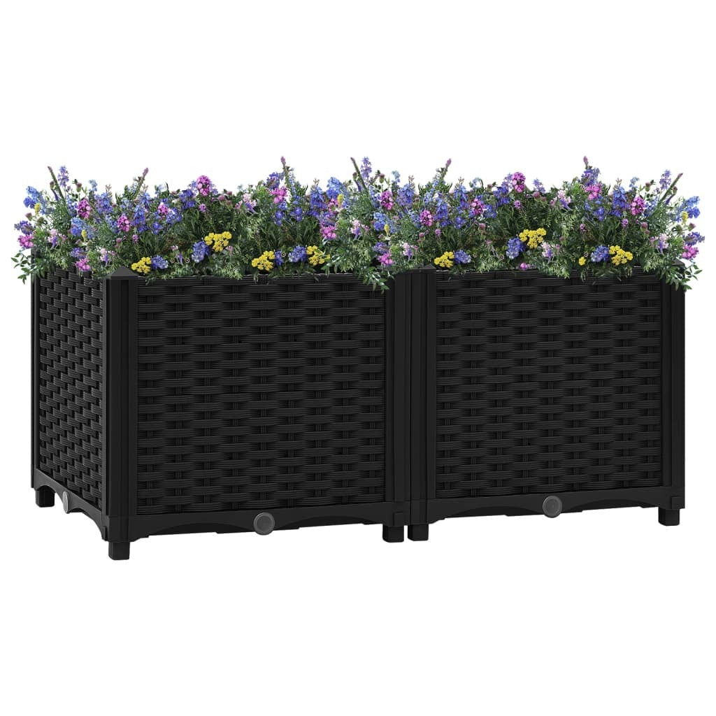 Raised Bed Planter Polypropylene Garden Plant Pot Outdoor 80x40x38cm