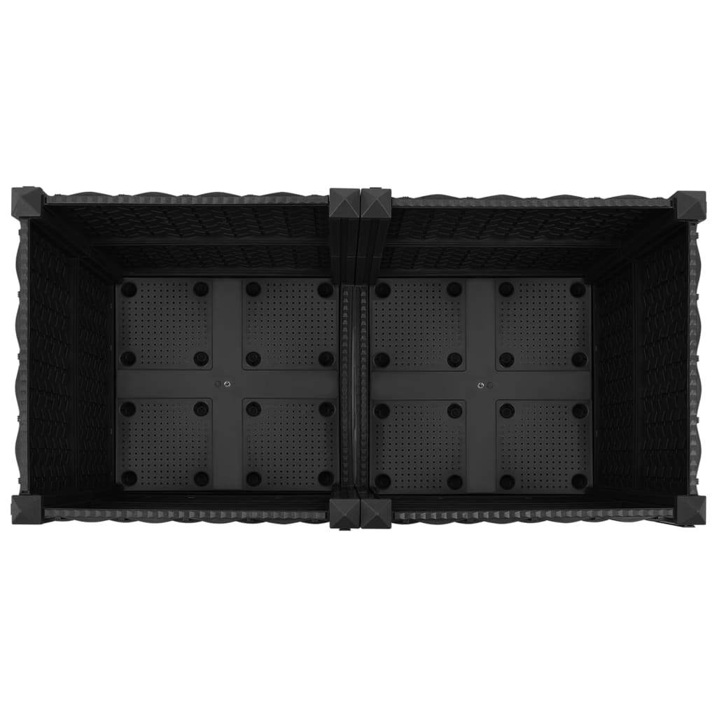 Raised Bed Planter Polypropylene Garden Plant Pot Outdoor 80x40x38cm