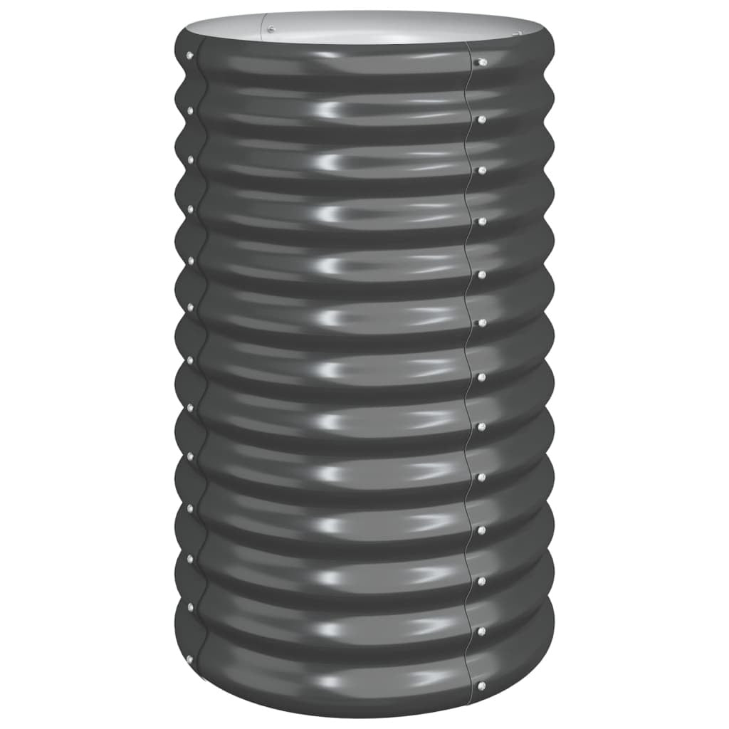 Garden Planter Galvanised Steel 40x40x68 cm Anthracite