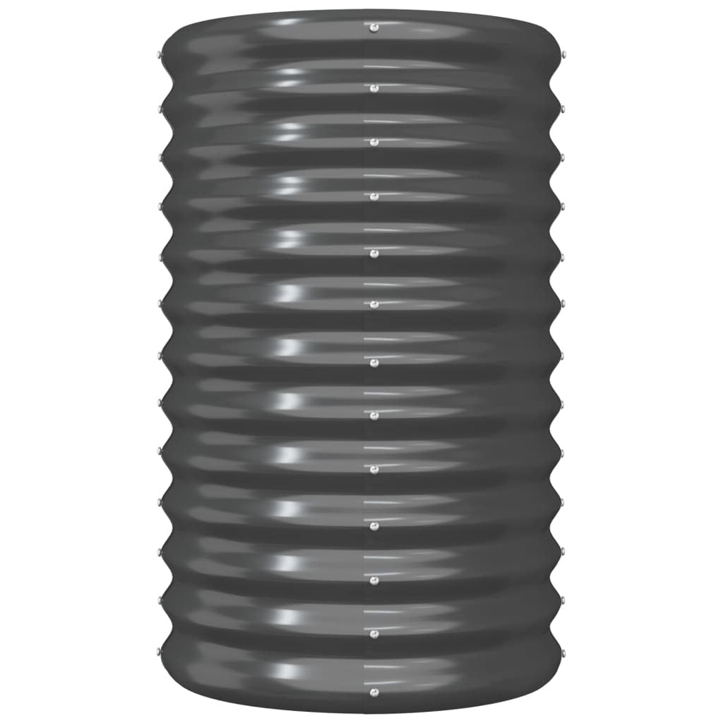 Garden Planter Galvanised Steel 40x40x68 cm Anthracite
