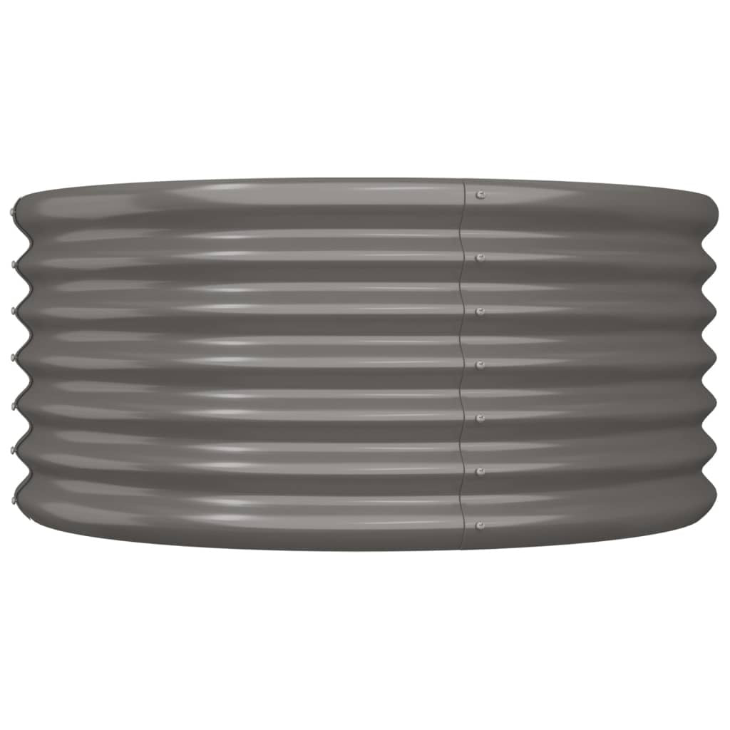 Garden Planter Galvanised Steel 80x80x36 cm Grey