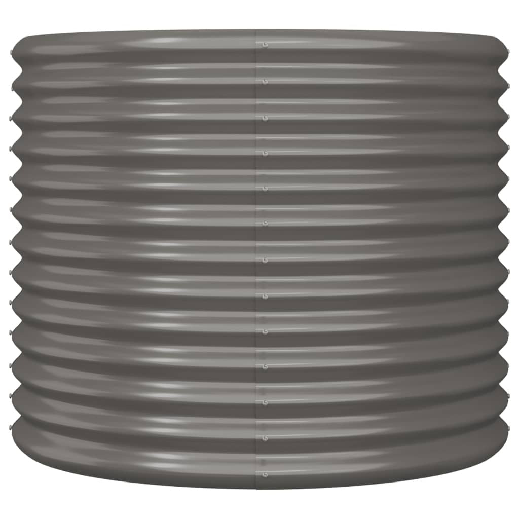Garden Planter Galvanised Steel 80x80x68 cm Grey