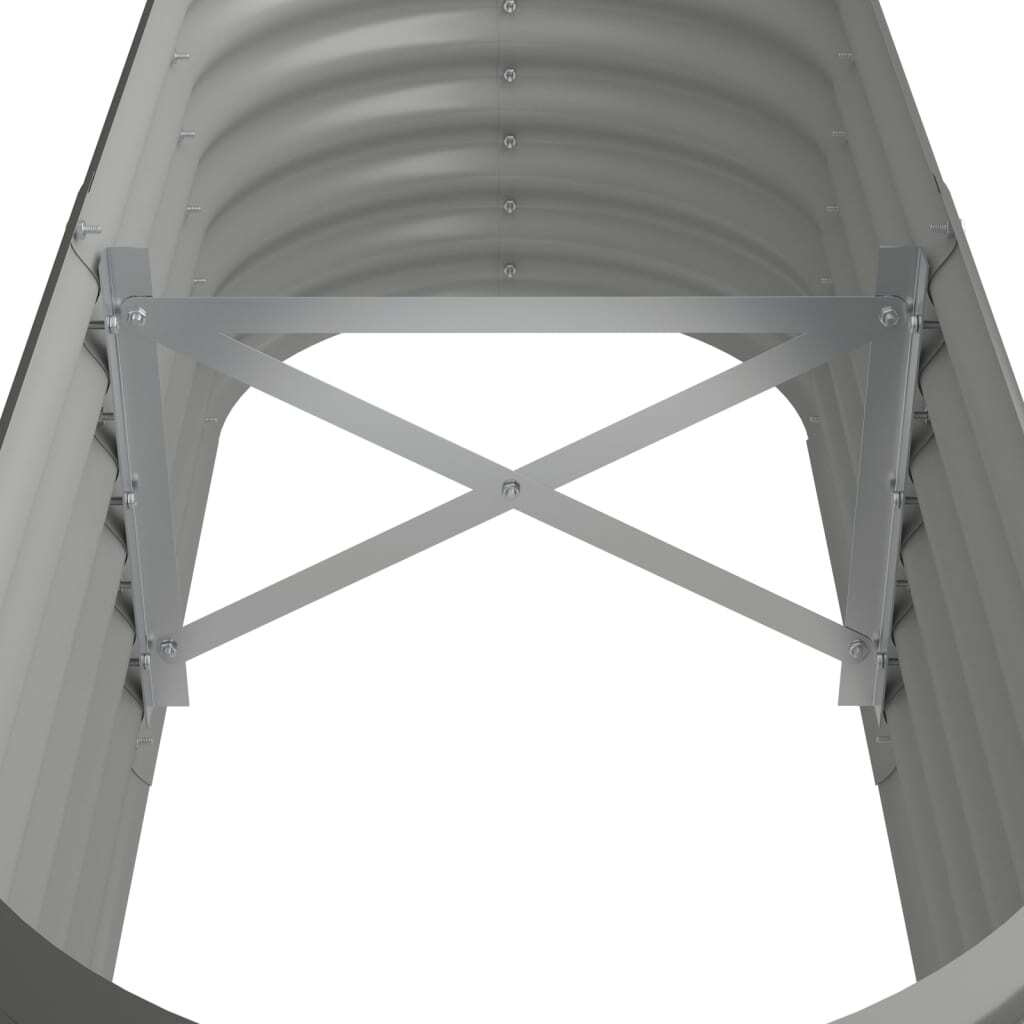 Garden Raised Bed Galvanised Steel 114x40x36 cm Grey