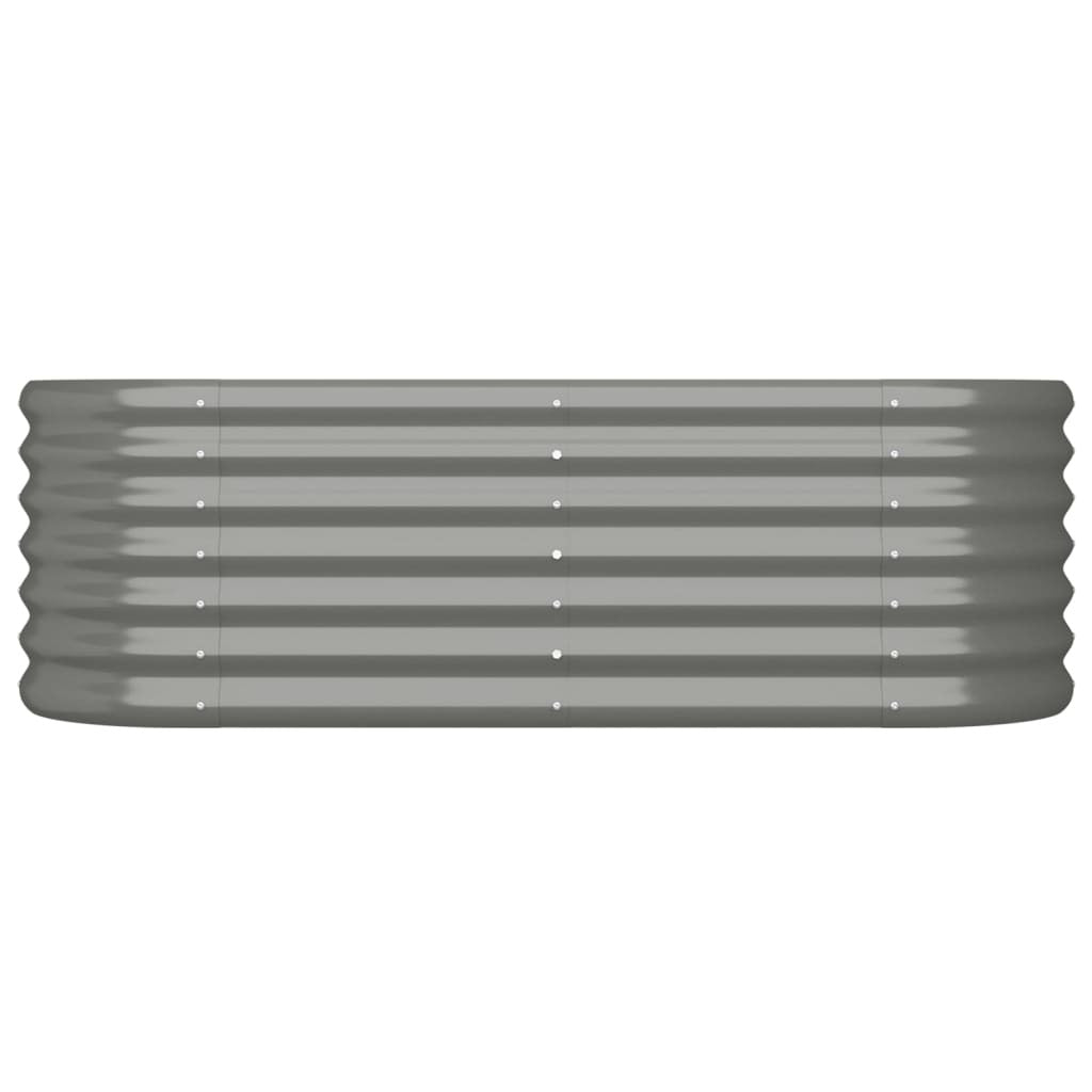 Garden Raised Bed Galvanised Steel 114x40x36 cm Grey