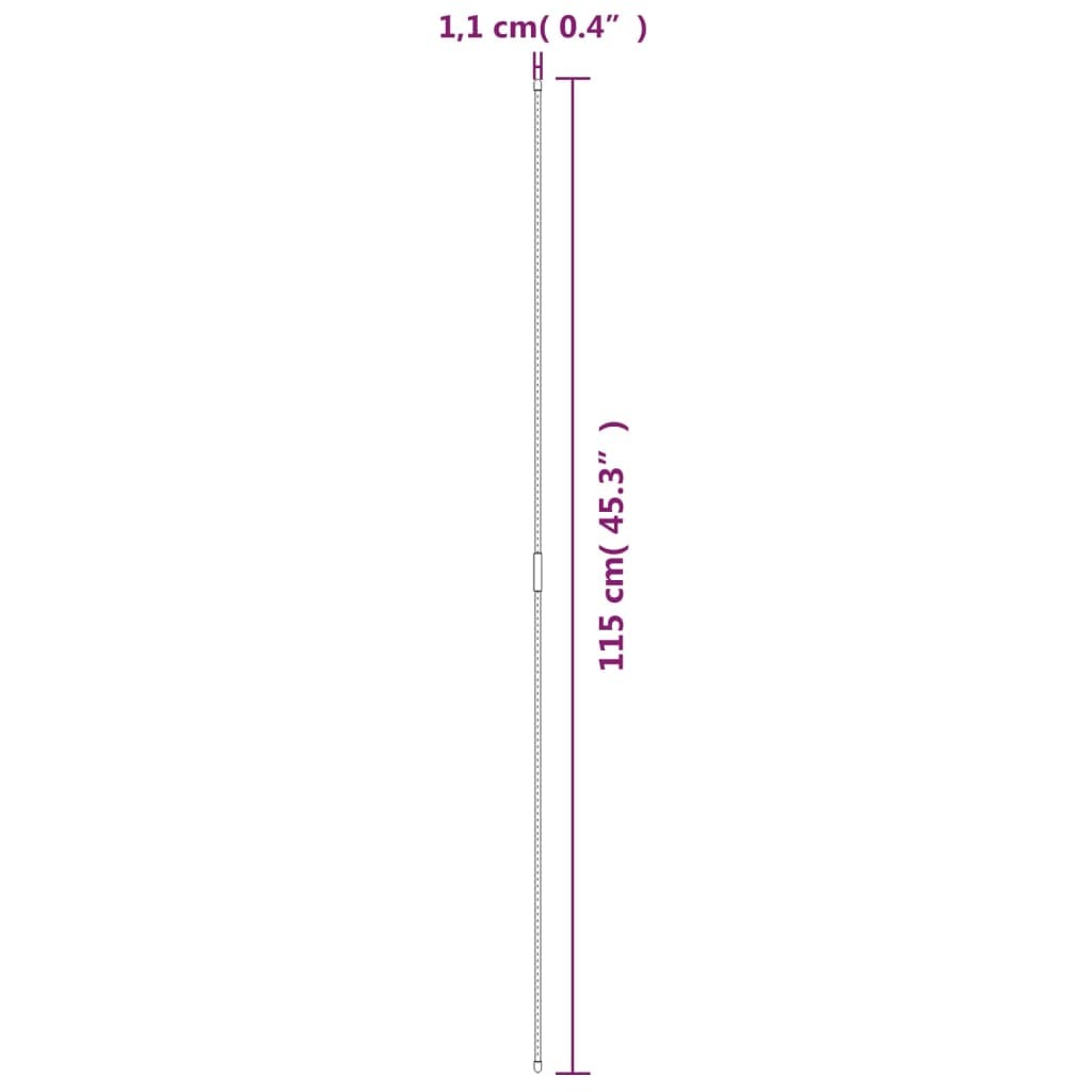 Garden Plant Stakes 30 pcs Green 115 cm Steel
