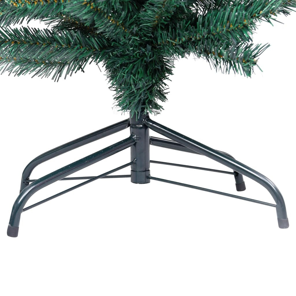 Slim Artificial Christmas Tree PVC Steel Stand Xmas Home Decor 180cm Green