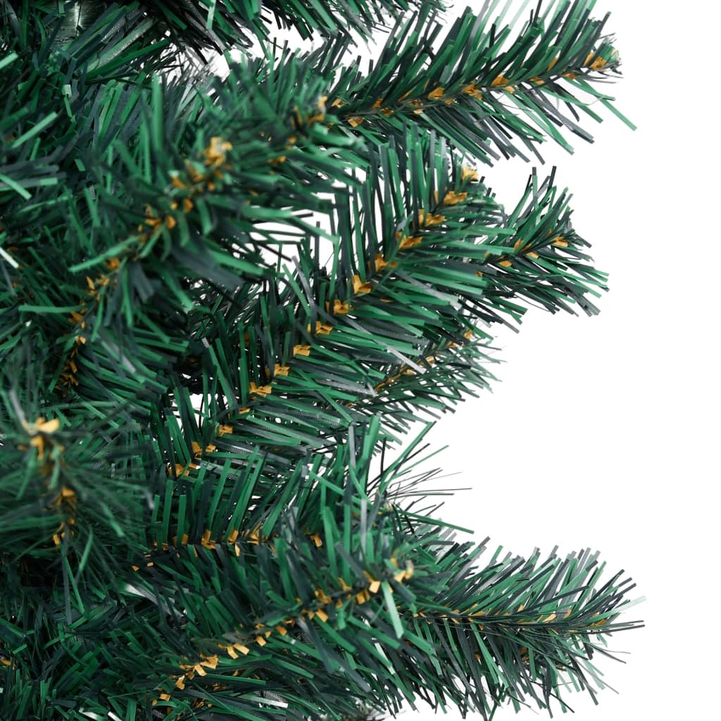 Slim Artificial Christmas Tree with Stand Green 240 cm PVC