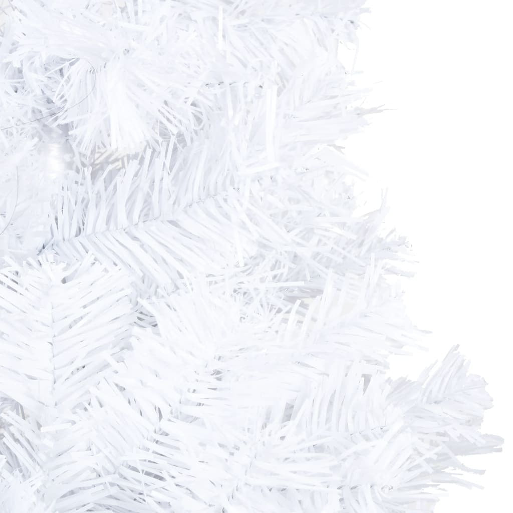 Artificial Christmas Tree with Thick Branches White 210 cm PVC