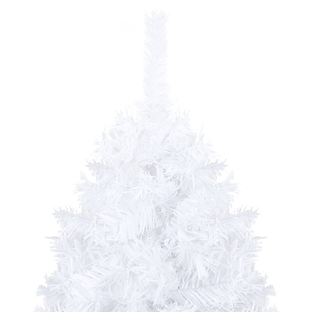 Artificial Christmas Tree with Thick Branches White 210 cm PVC