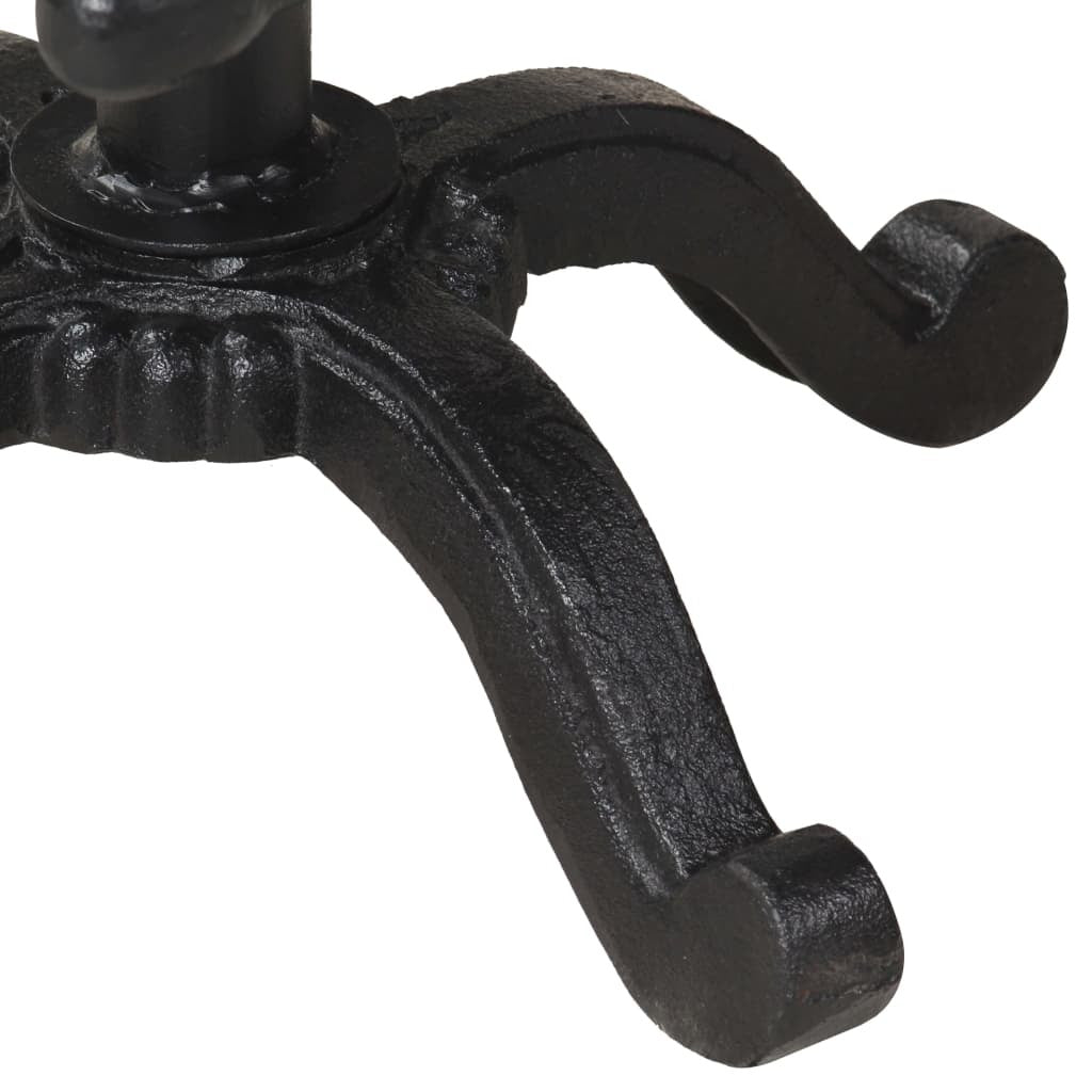 Bar Stool Cast Iron Adjustable Height Footrest Vintage Home Bar Cafe Black