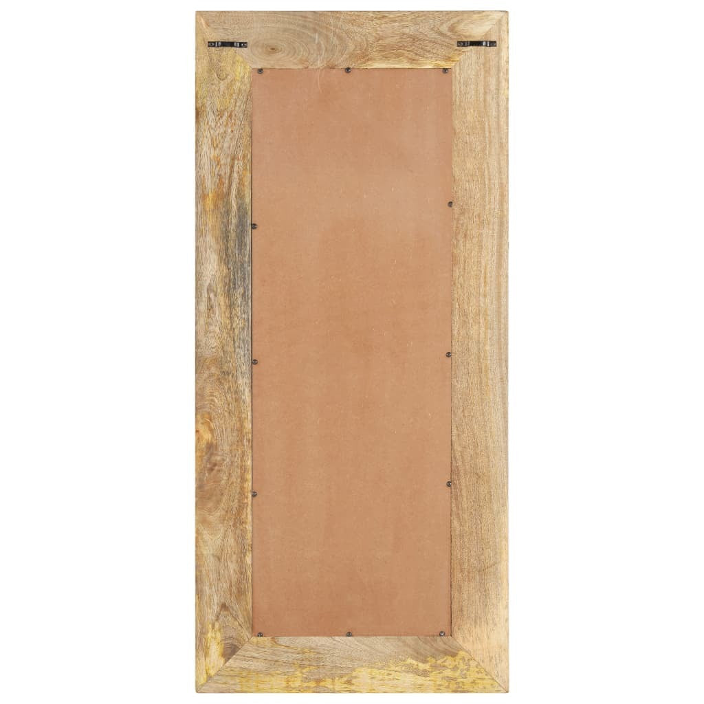 Mirror Solid Mango Wood Hand Carved Wall Decor Bathroom Bedroom 50x3x110cm