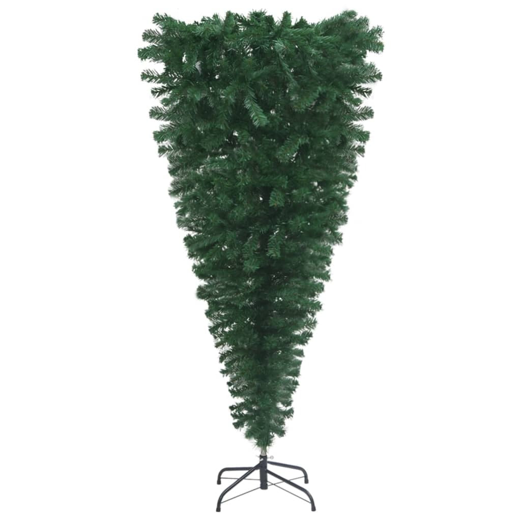 Upside-down Artificial Christmas Tree with Stand Green 240 cm