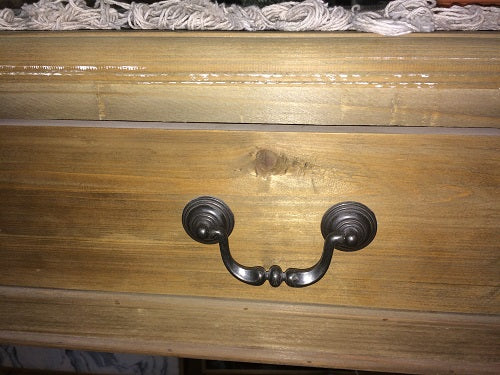 Curtis 2 Drawer Petite Console Natural Reclaimed Timber Rustic Home Accent