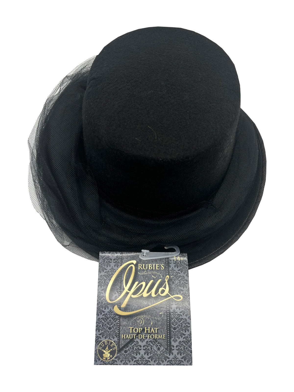 Heart of Darkness Adult Top Hat with Tulle for Halloween Dress Up