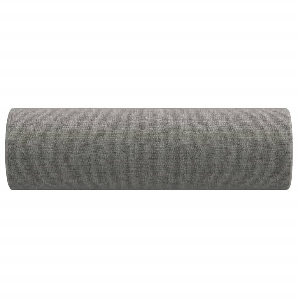 Throw Pillows 2 pcs Dark Grey Ø15x50 cm Fabric