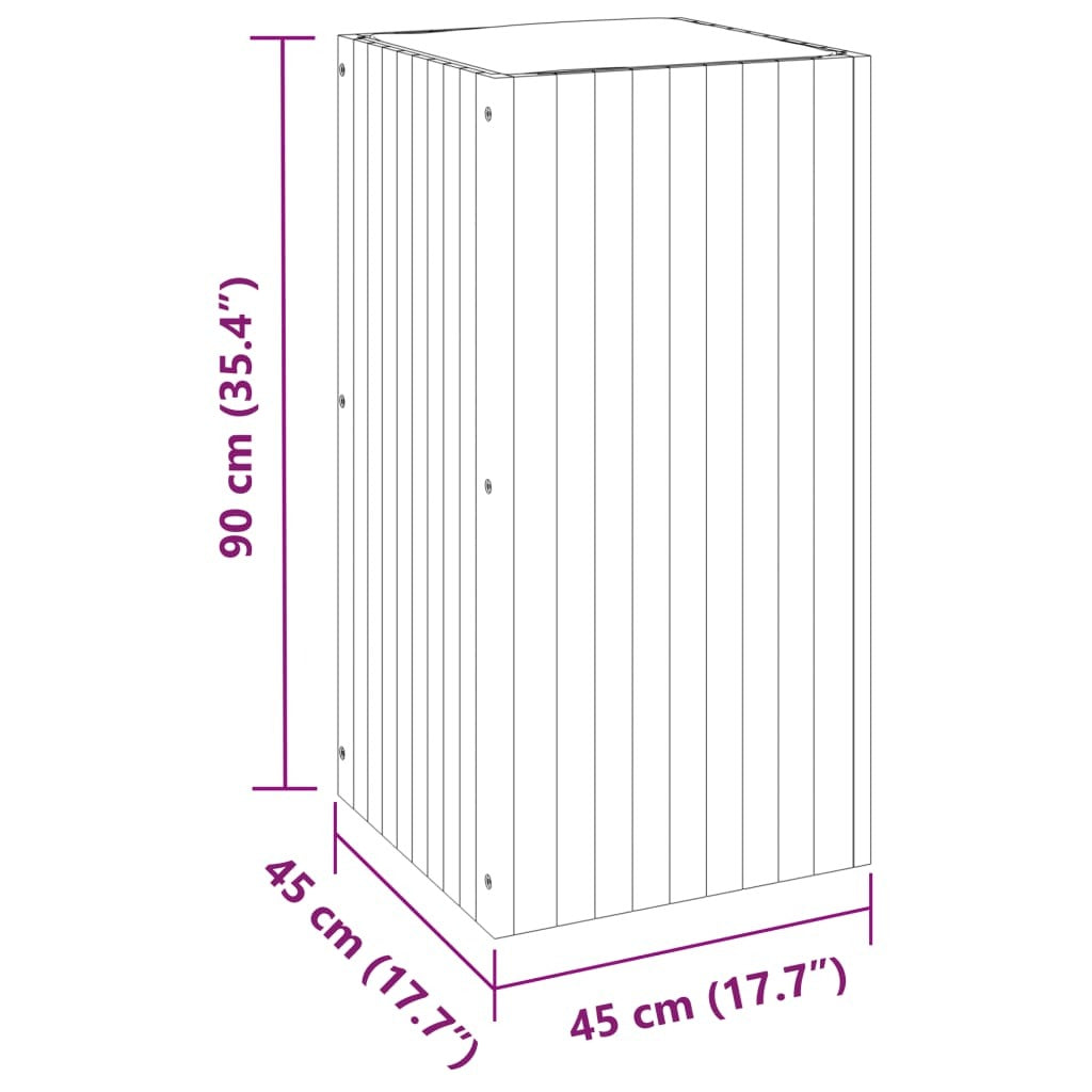 Garden Planter Solid Acacia Wood Multi Function Indoor Outdoor Decor 45x45x90cm