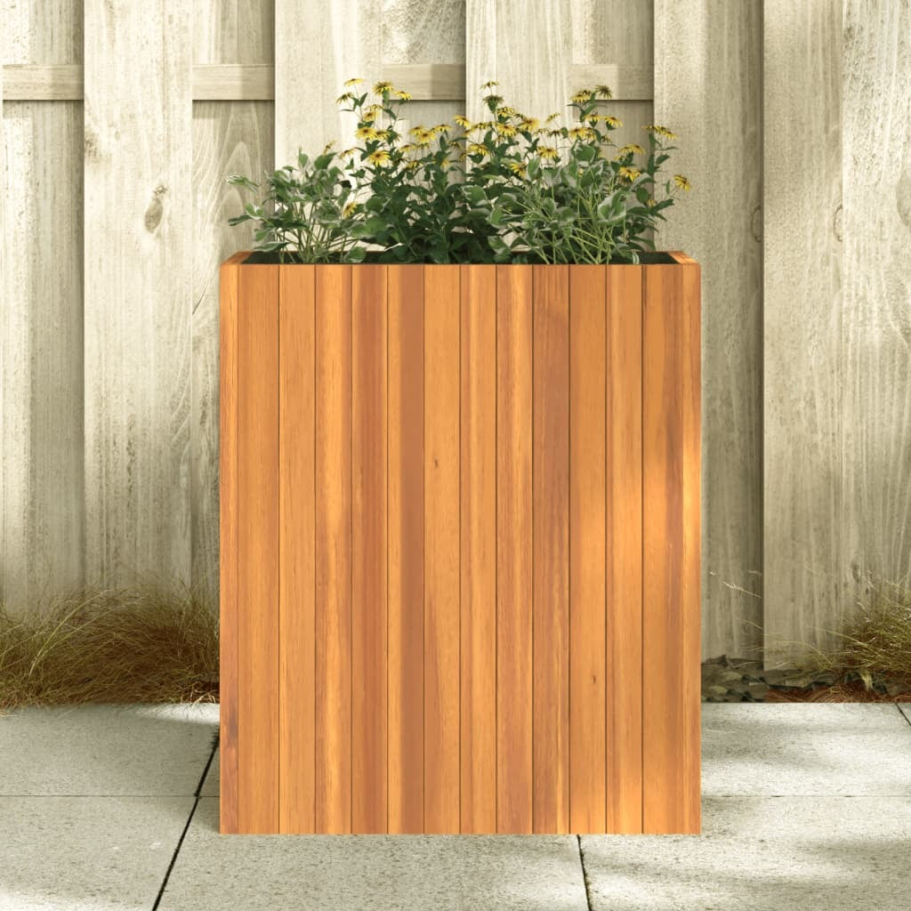 Garden Planter Solid Acacia Wood Multi Function Indoor Outdoor 59x27.5x70cm