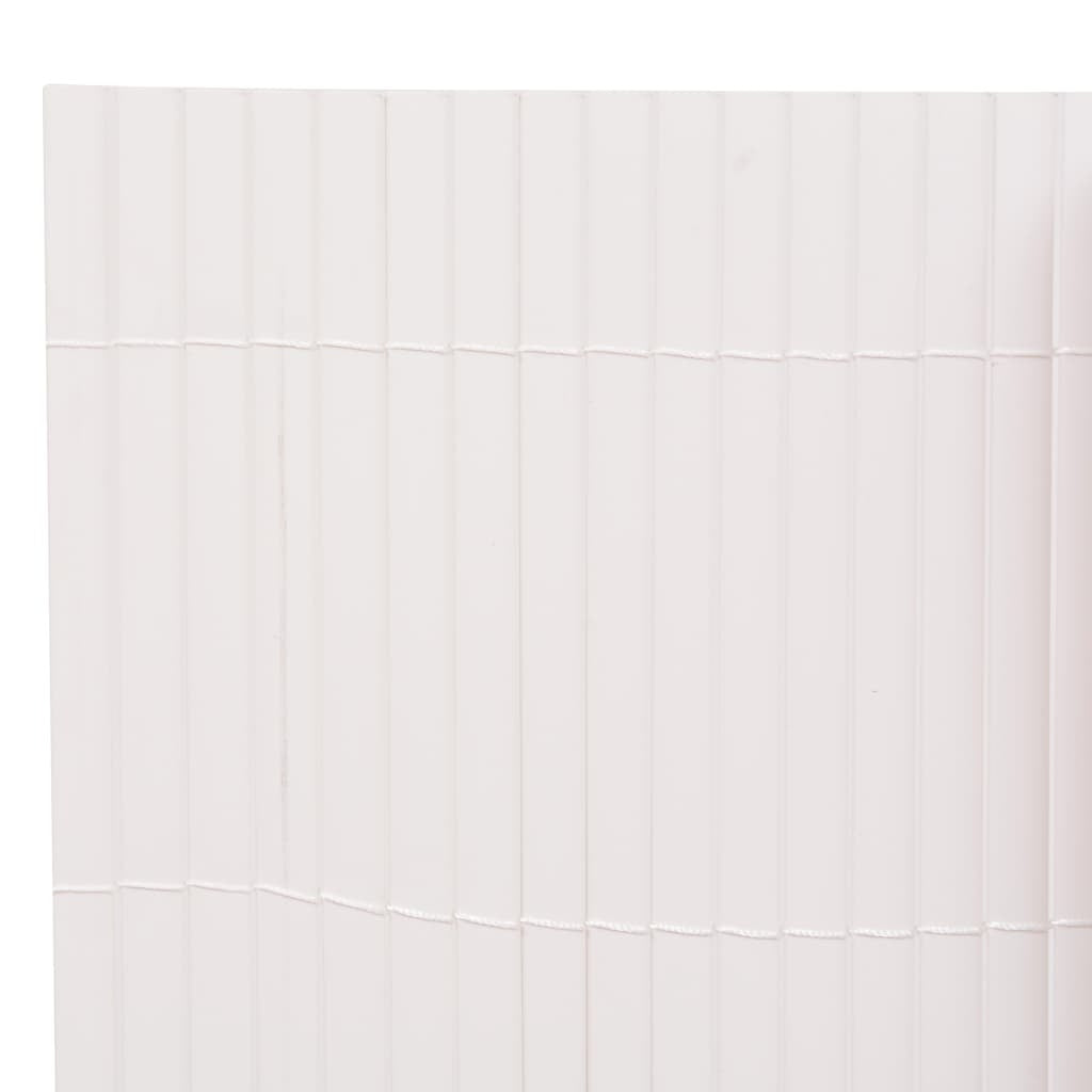 Double-Sided Garden Fence Panel PVC Trellis White 90x300cm Weather Resistant