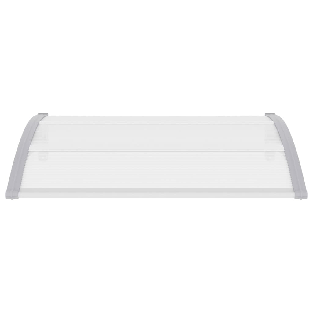 Door Canopy Window Awning Polycarbonate Grey 120x100cm Rain Protection