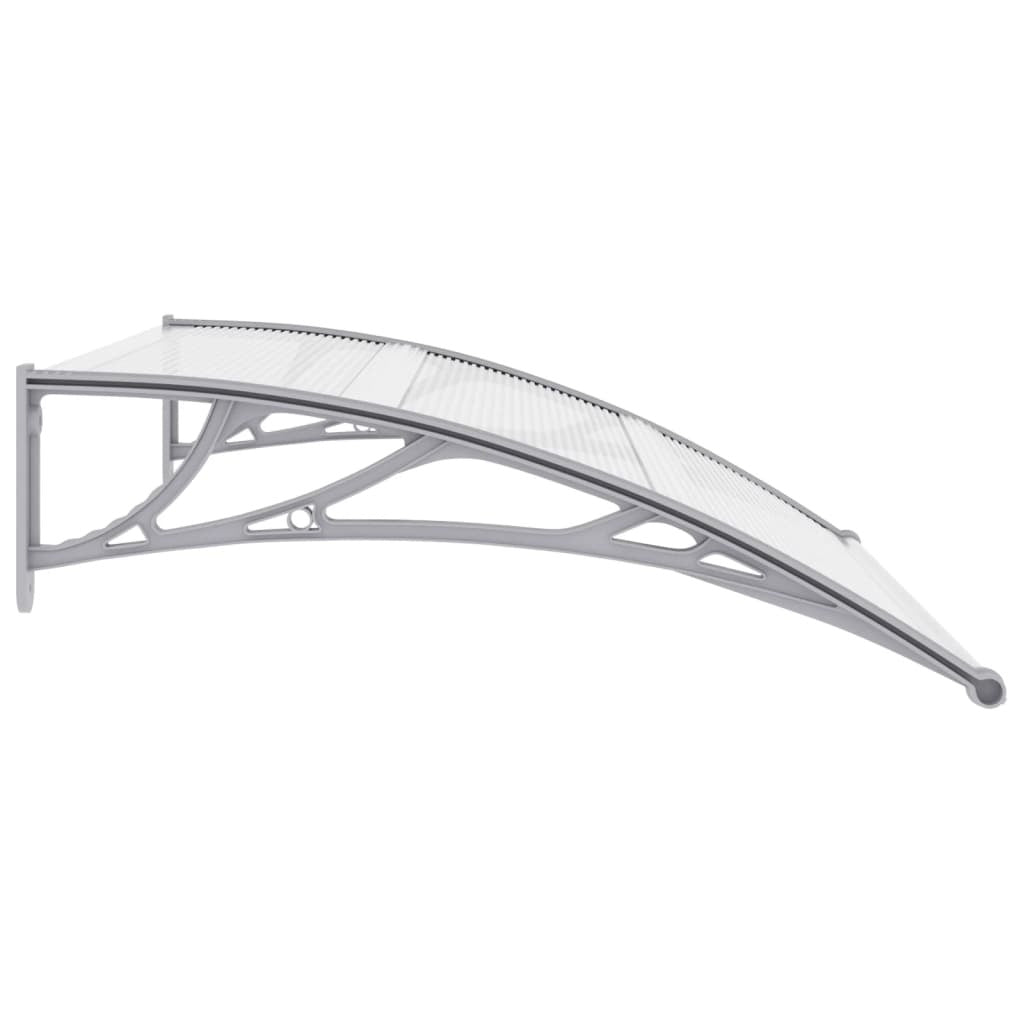 Door Canopy Window Awning Polycarbonate Grey 120x100cm Rain Protection