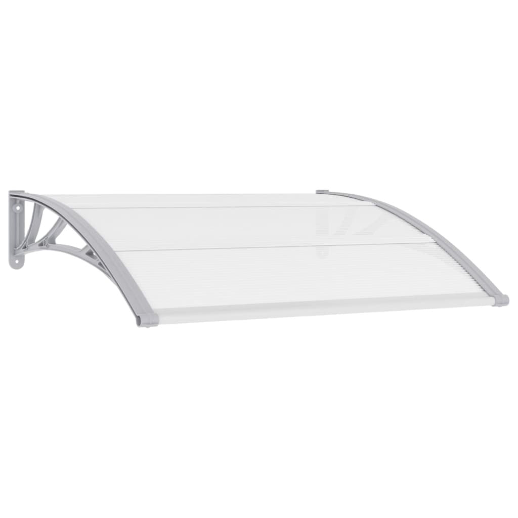 Door Canopy Window Awning Polycarbonate Grey 120x100cm Rain Protection