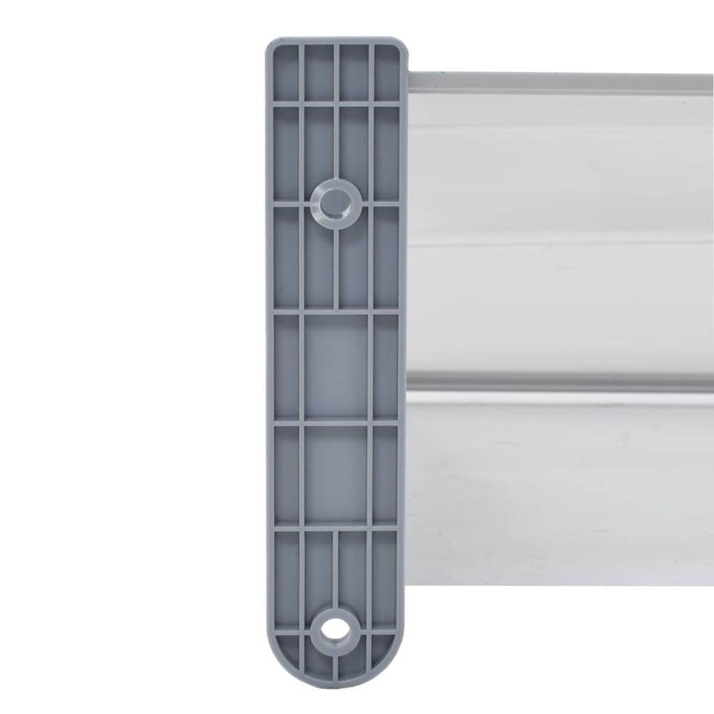 Door Canopy Window Awning Polycarbonate Grey 120x100cm Rain Protection