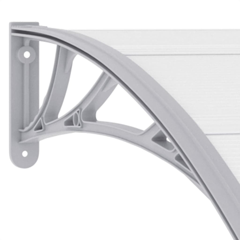 Door Canopy Window Awning Polycarbonate Grey 120x100cm Rain Protection