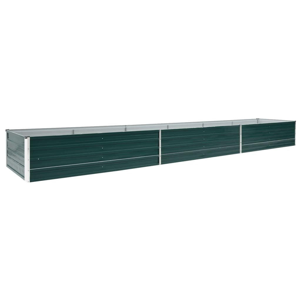 Garden Raised Bed Planter Box Galvanised Steel Green 480x80x45cm Open Bottom