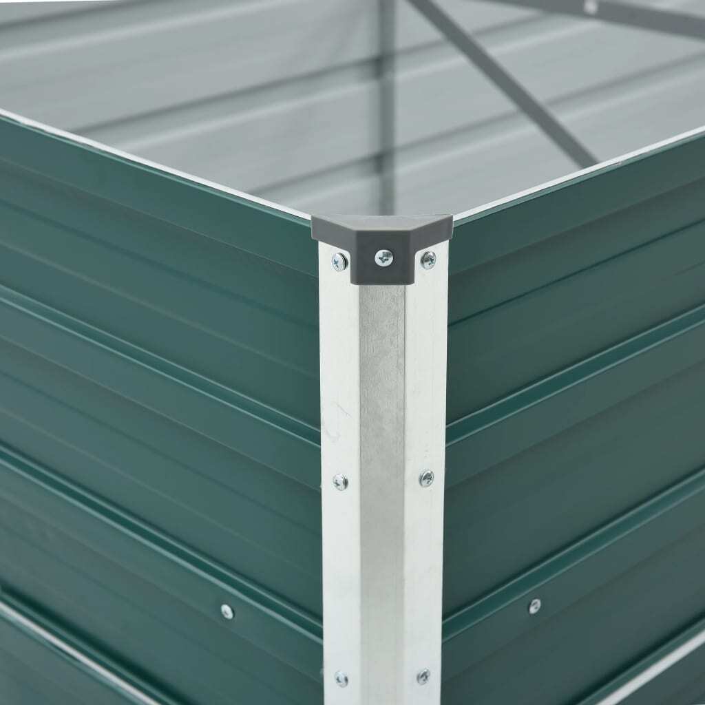 Garden Raised Bed Planter Box Galvanised Steel Green 480x80x45cm Open Bottom