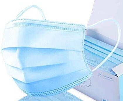 Medical Face Mask Non-Sterile 3-Ply Disposable 50 Pack Protective Masks