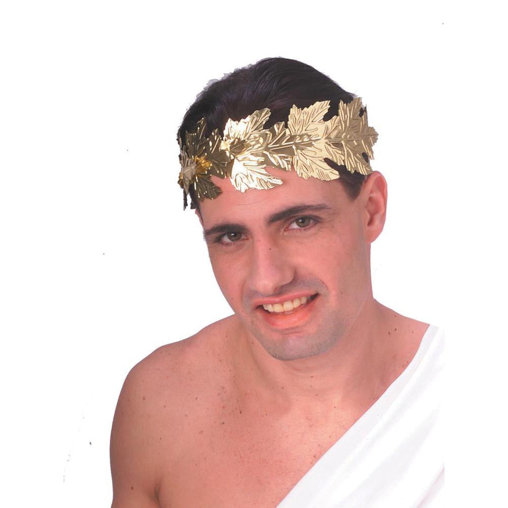 Roman Wreath Headpiece for Adults Julius Caesar Costume Accessory - Gold