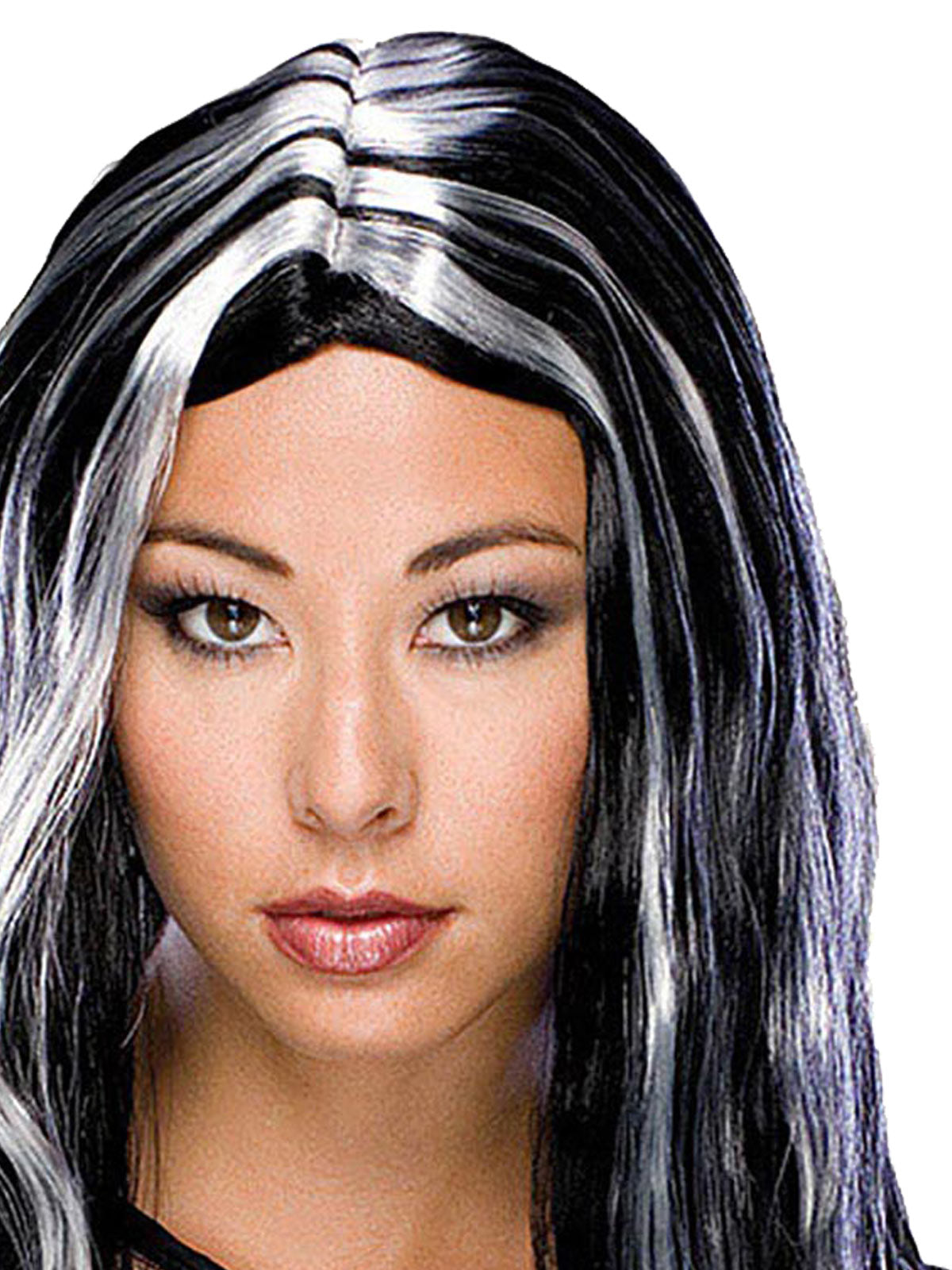 Witch Grey Streaked Wig Adult