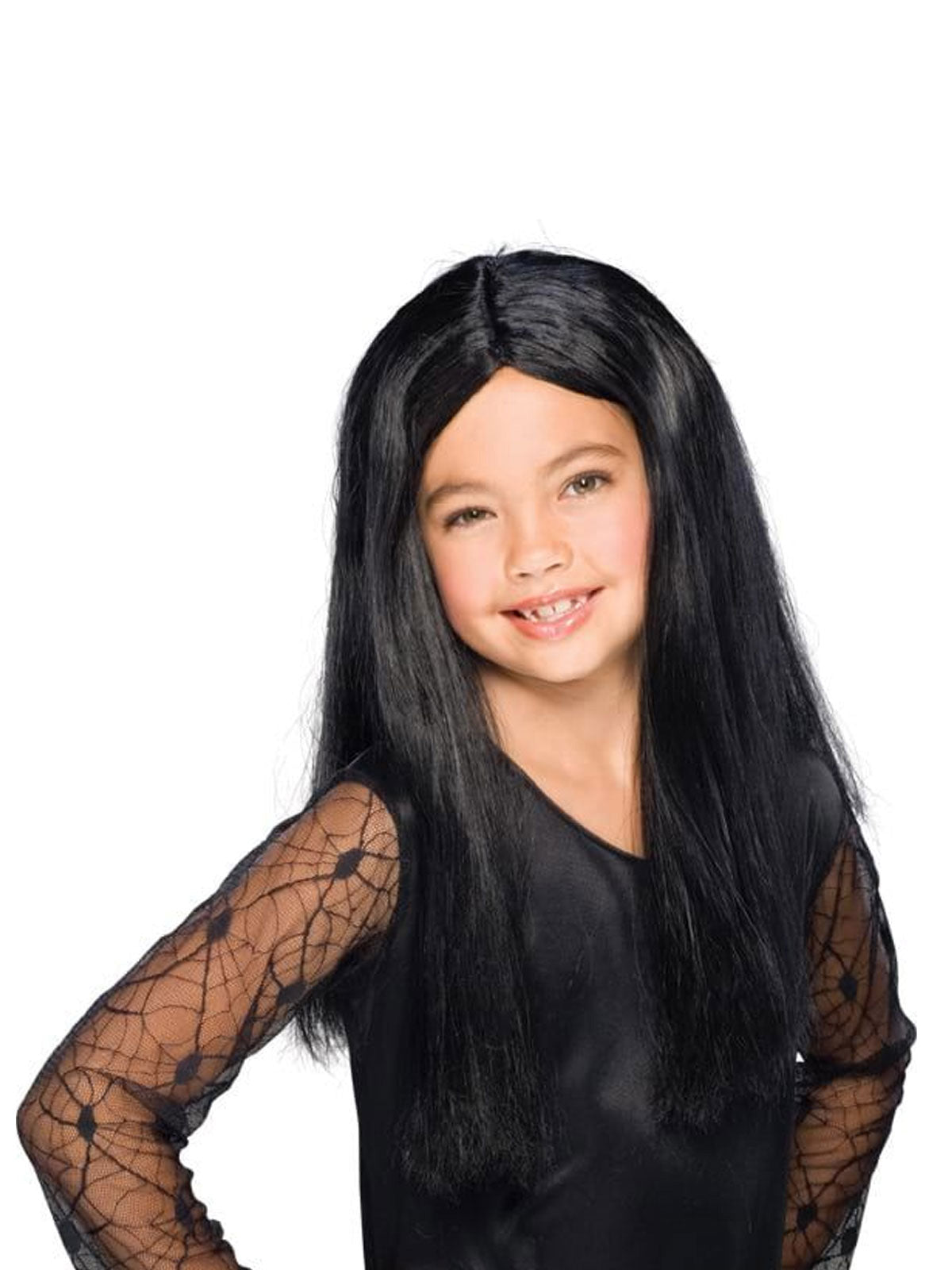 Witch Long Black Wig Child
