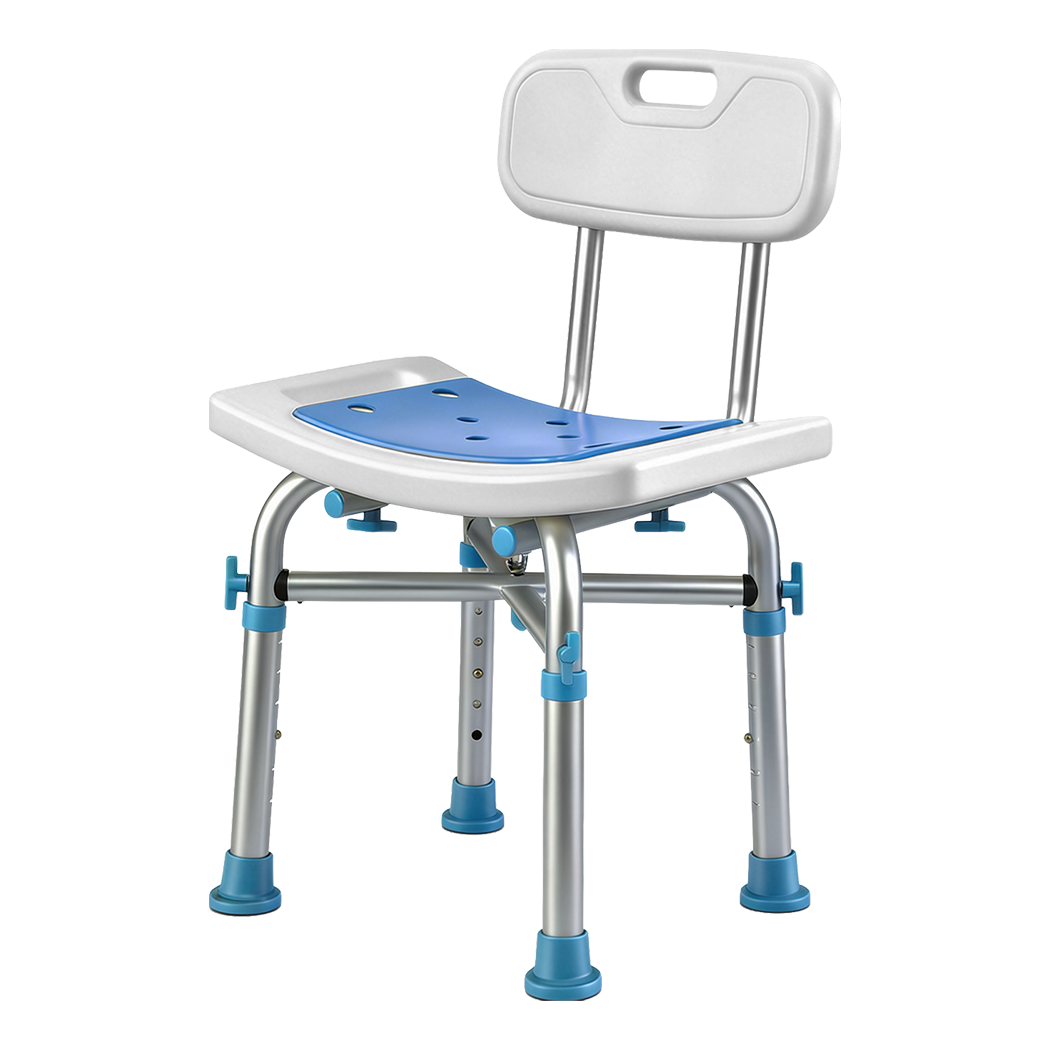 Levede Shower Chair Adjustable Height Safety Seat Bench Bathroom Safety Assist-2065254297863589896