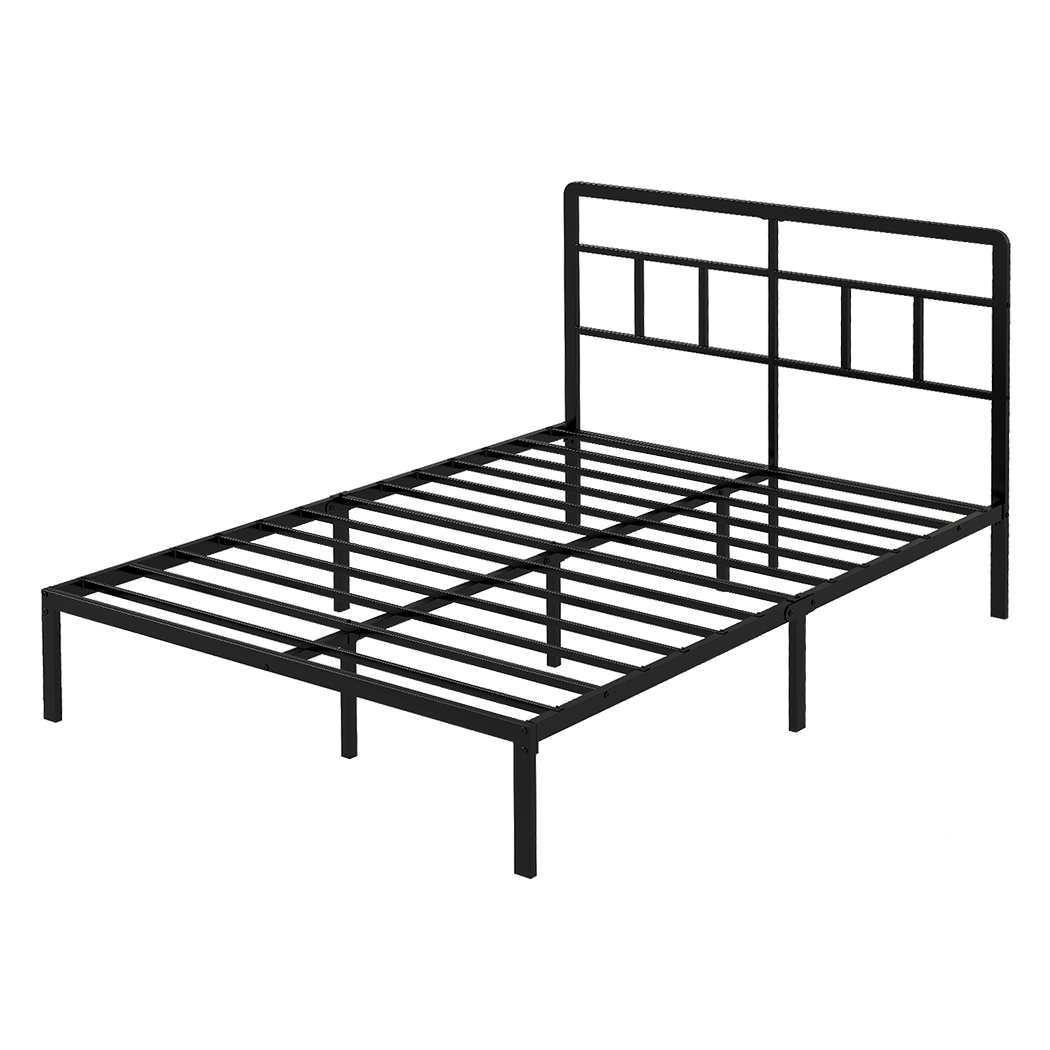 Levede Double Bed Frame Metal Base Platform Headboard Heavy Duty Mass Storage-2065254299260293128