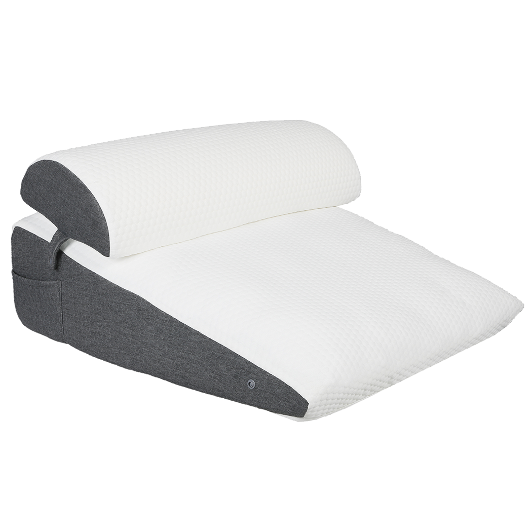 Dreamz Memory Foam Wedge Pillow Bed Back Neck Support Leg Raiser Cushion-2065254293082083336