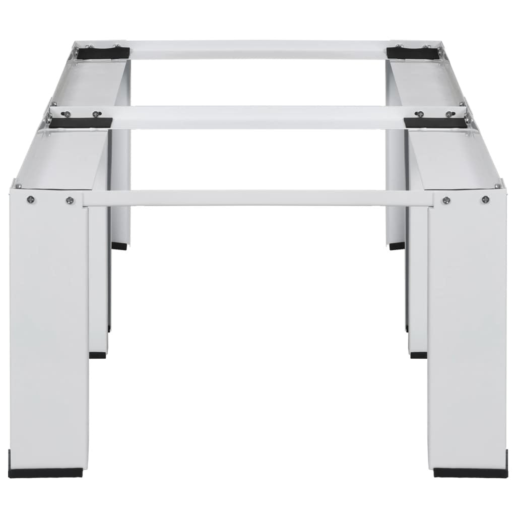 Double Washing and Drying Machine Pedestal White
