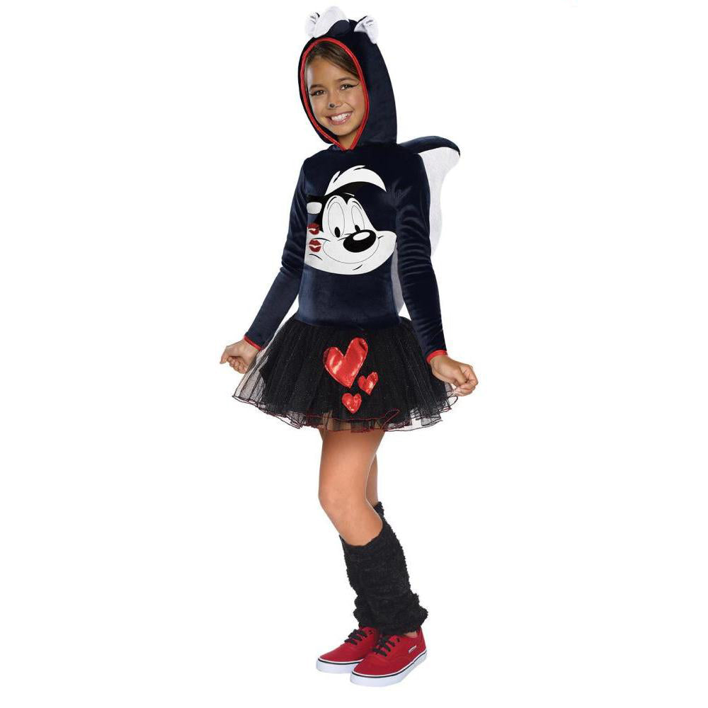 Pepe Le Pew Hooded Tutu Dress Costume for Kids