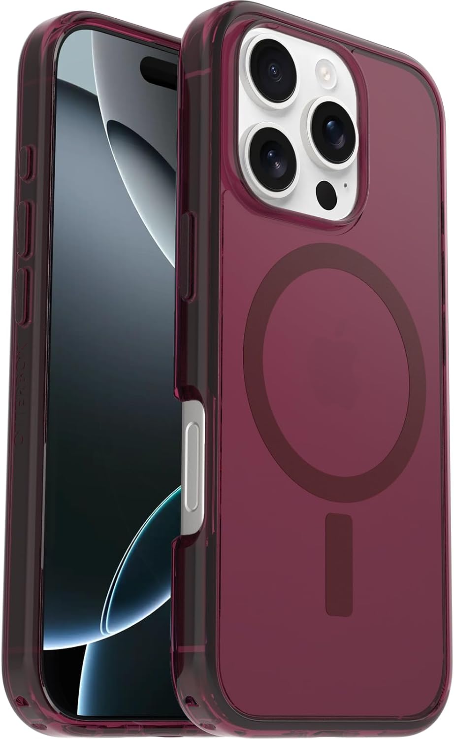 OtterBox Symmetry Series Clear MagSafe Case iPhone 16 Pro Shockproof Red