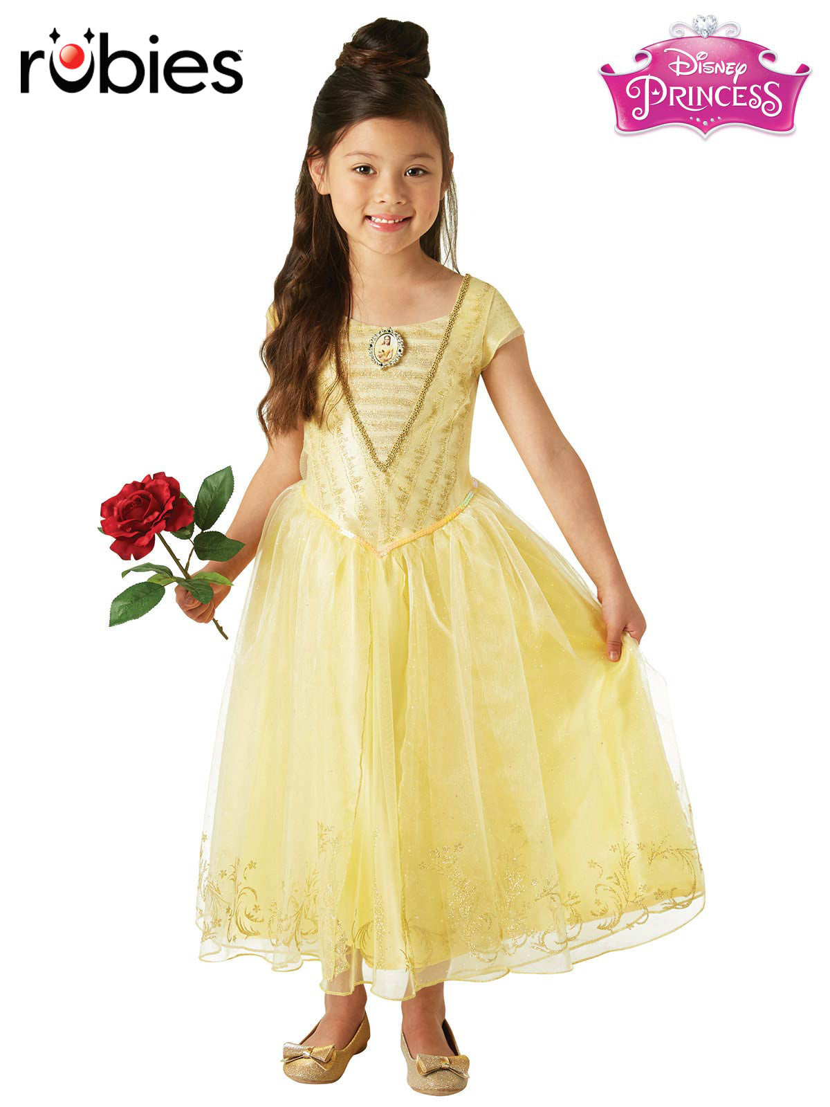 Belle Live Action Deluxe Costume for Kids Official Disney Beauty and the Beast Yellow Colour