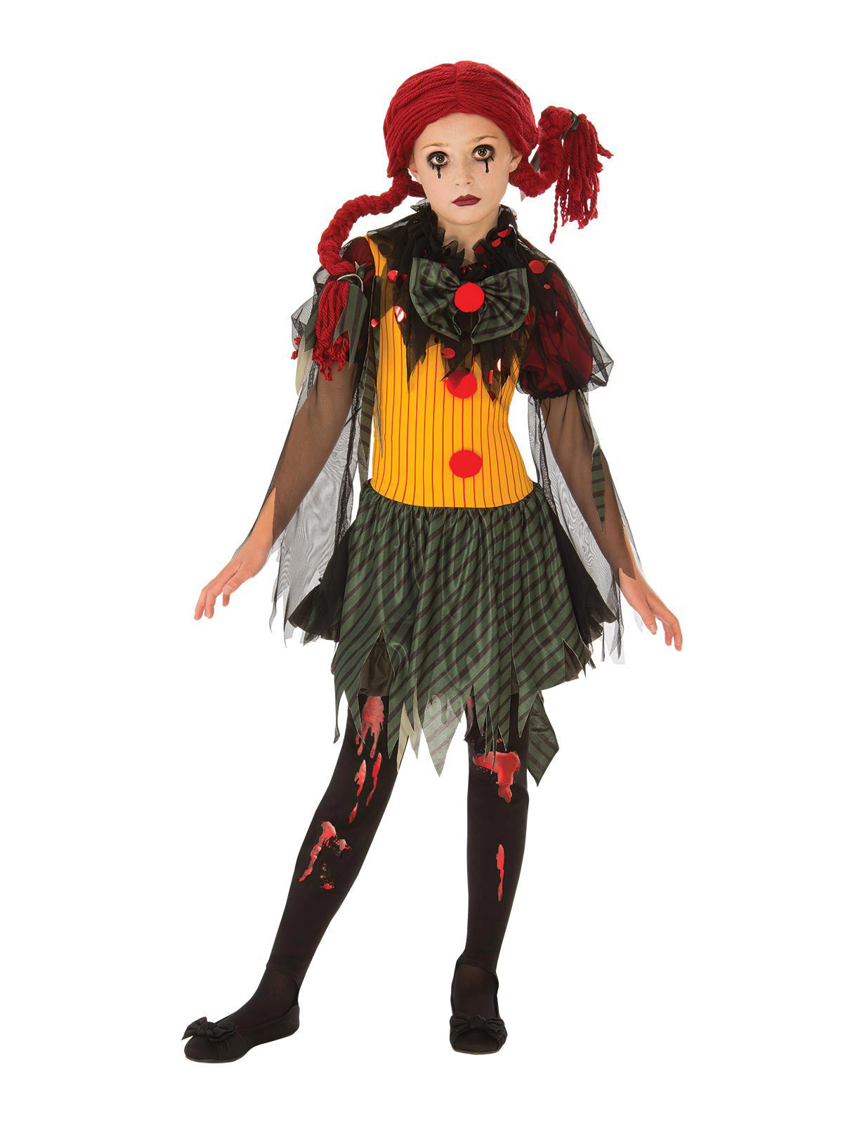 Zombie Girl Clown Costume Child