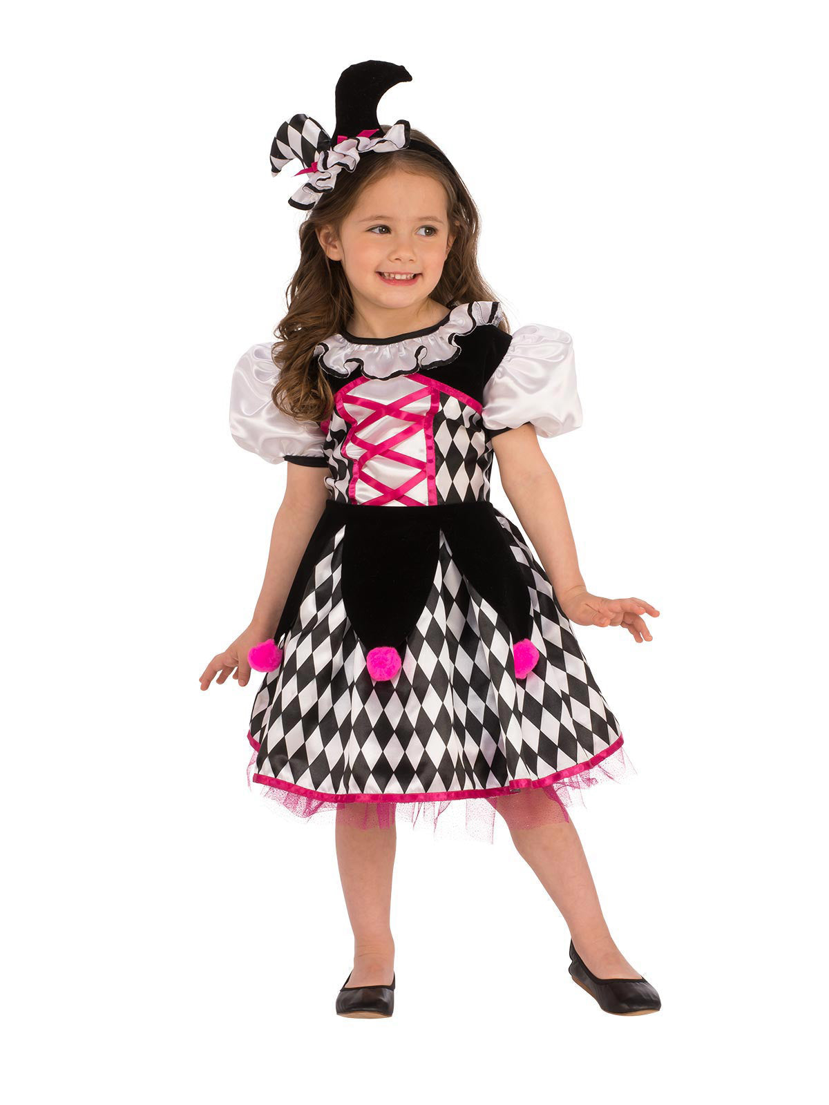 Jester Girl Costume with Headband for Kids