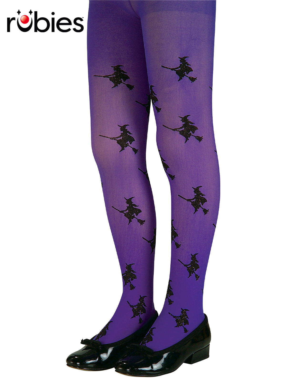 Glitter Witch Tights Purple Child