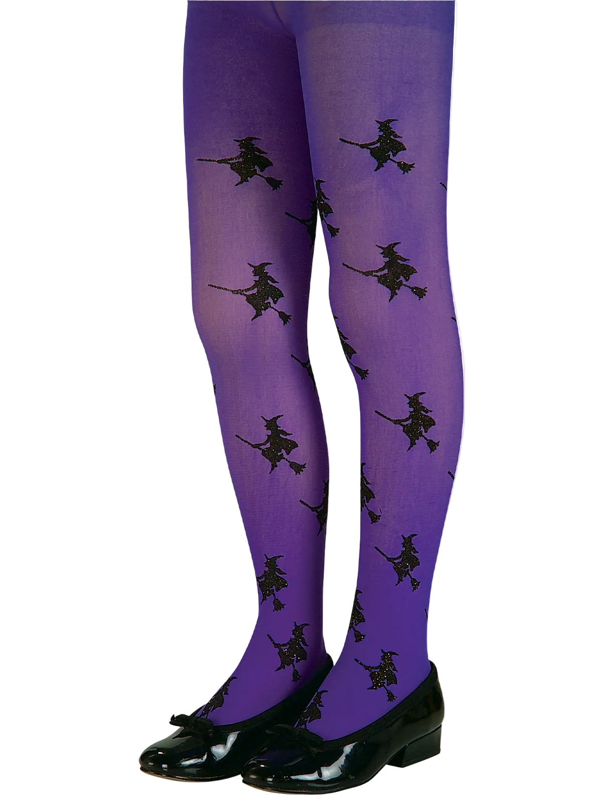 Glitter Witch Tights Purple Child