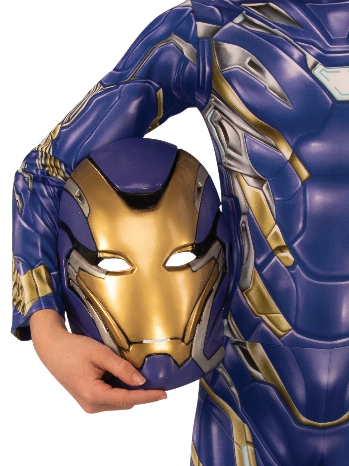 Marvel Rescue Costume for Adults with Jumpsuit and 3D Mask from Avengers Endgame - Gold Colour